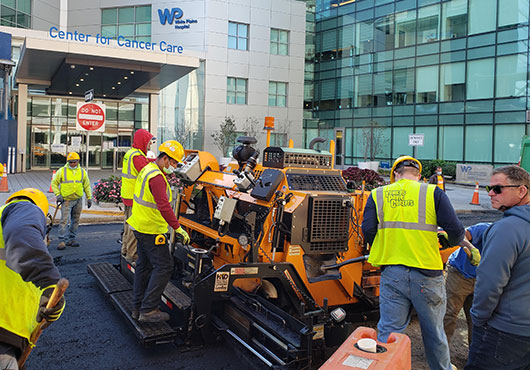 At White Plains Hospital, Yonkers Paving Concepts, Inc. helps expand and transform exterior facilities.